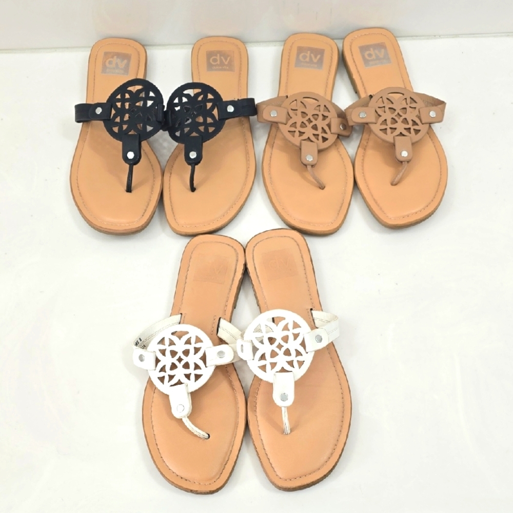 DV by Dolce Vita Jalisca Medallion Sandals - 3 Pr Lot - Sz 8